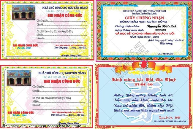 file vector giay khen chau ngoan bac ho 
